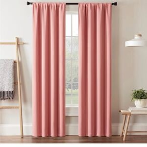 Eclipse Blackout Curtain Panel in Coral